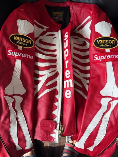 Supreme / Vanson® Leather Bones Jacket "Red"