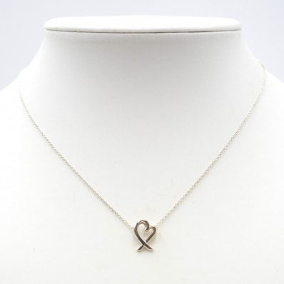 TIFFANY & Co.(ティファニー)パロマ・ピカソ ラビング ハート ペンダント ネックレス シルバー SV925 40cm レディース【中古】