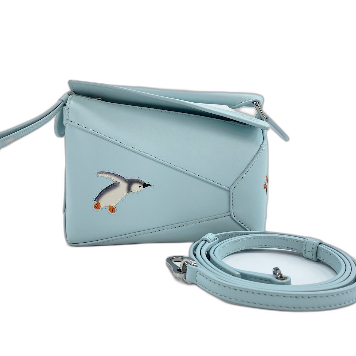 ロエベ LOEWE ×スナフジタ パズルバッグ mini 2WAY ハンドバッグ レザー【中古】
