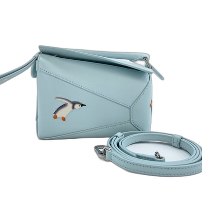 ロエベ LOEWE ×スナフジタ パズルバッグ mini 2WAY ハンドバッグ レザー【中古】
