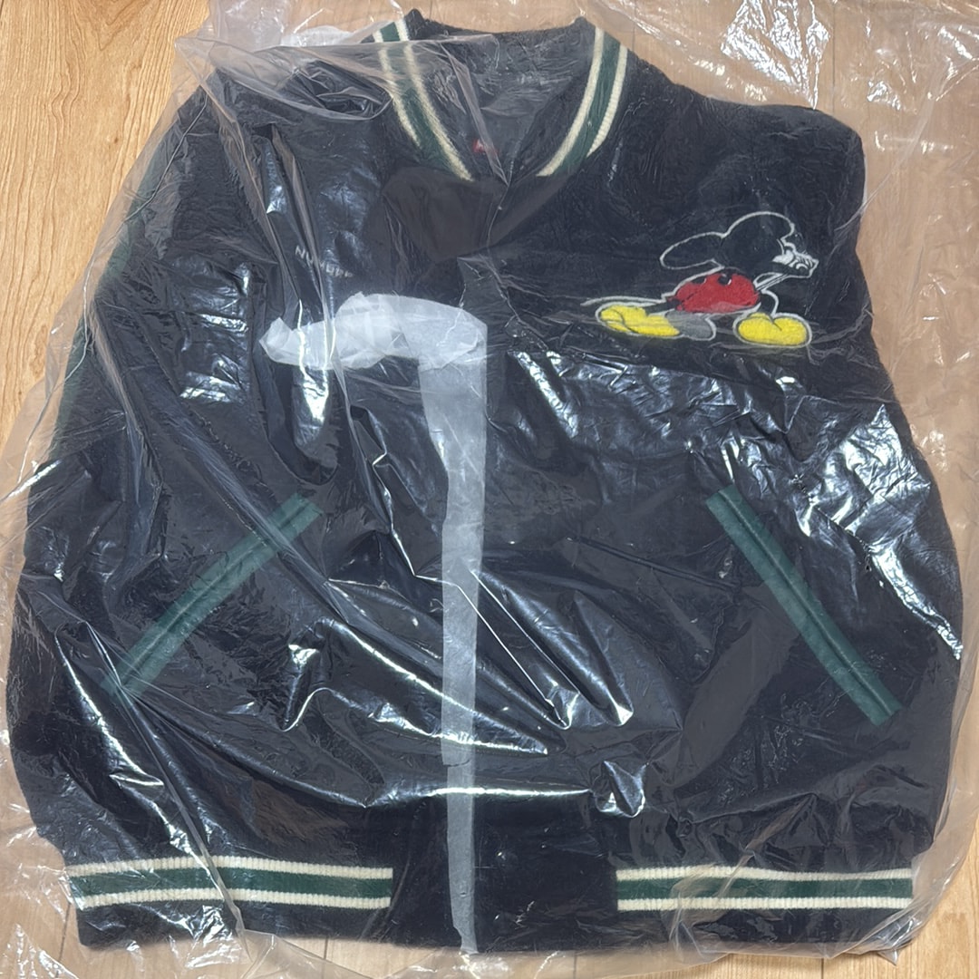Supreme x Number (N)ine x Mickey Mouse Varsity Jacket "Black"