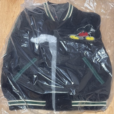 Supreme x Number (N)ine x Mickey Mouse Varsity Jacket "Black"