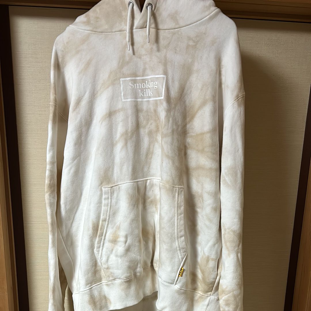 Smokingkills Tie dye Hoodie ベージュ