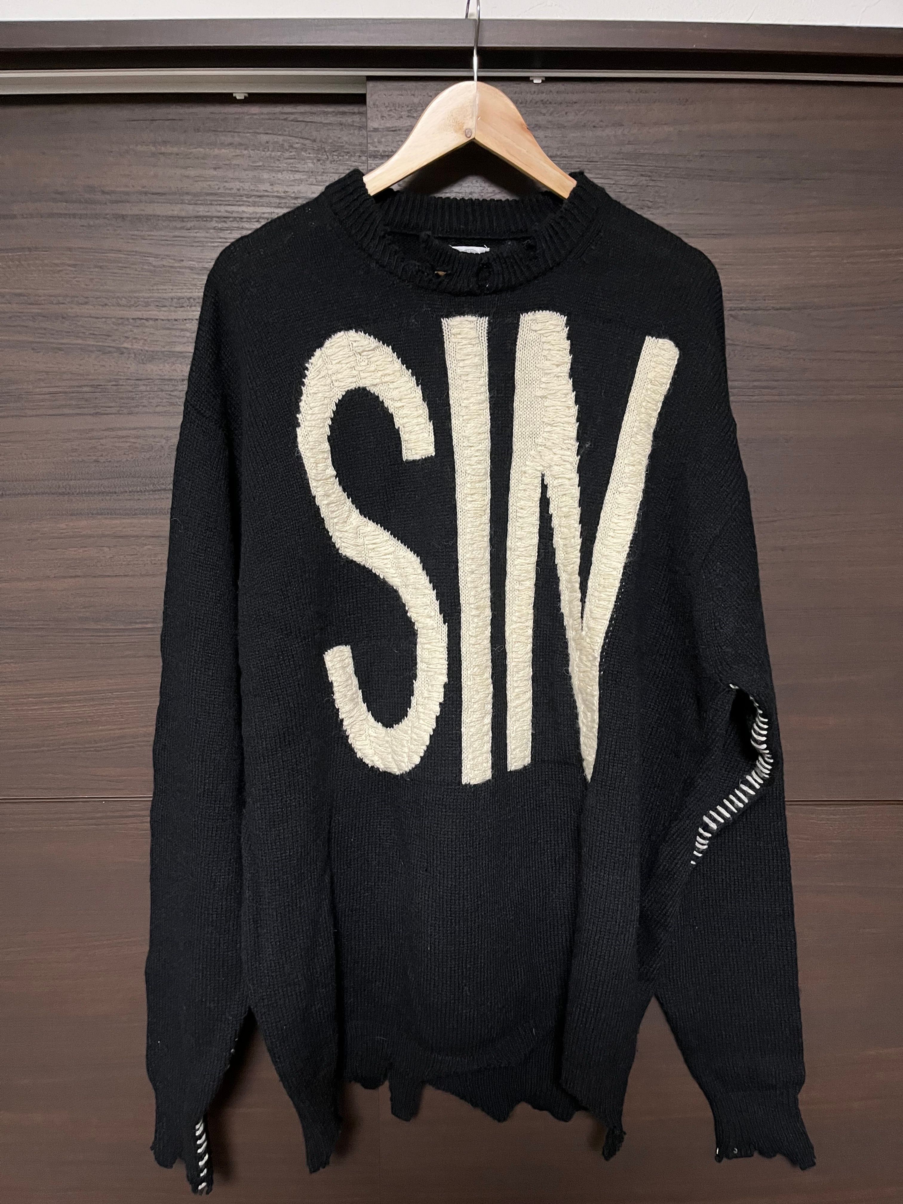 SAINT Mxxxxxx WOOL SWTER SIN "Black"