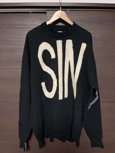SAINT Mxxxxxx WOOL SWTER SIN "Black"