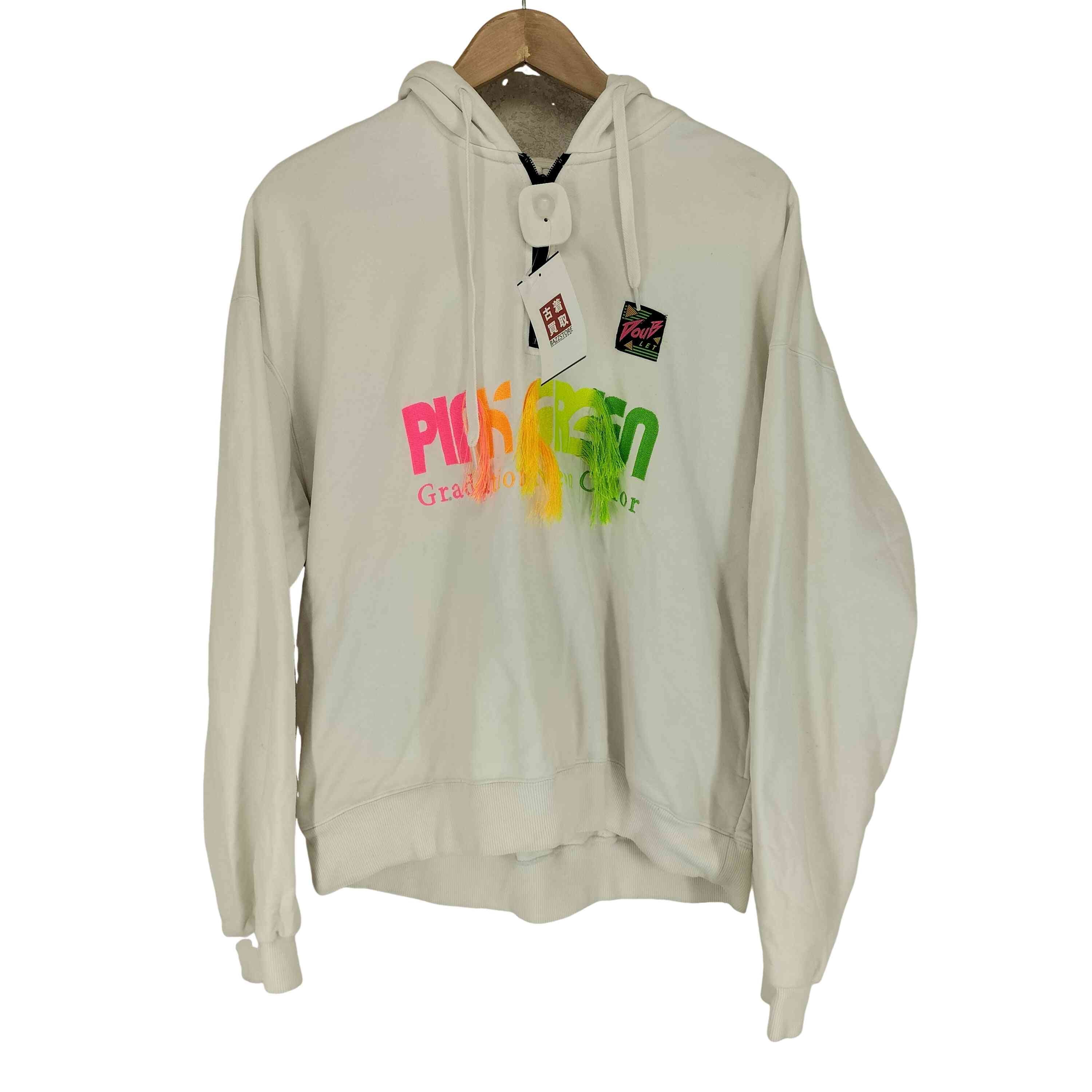 GRADATION NEON EMBROIDERY HALF-ZIP HOODIE【1140025204607】