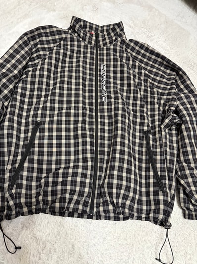 Supreme Plaid Track Jacket "Black"