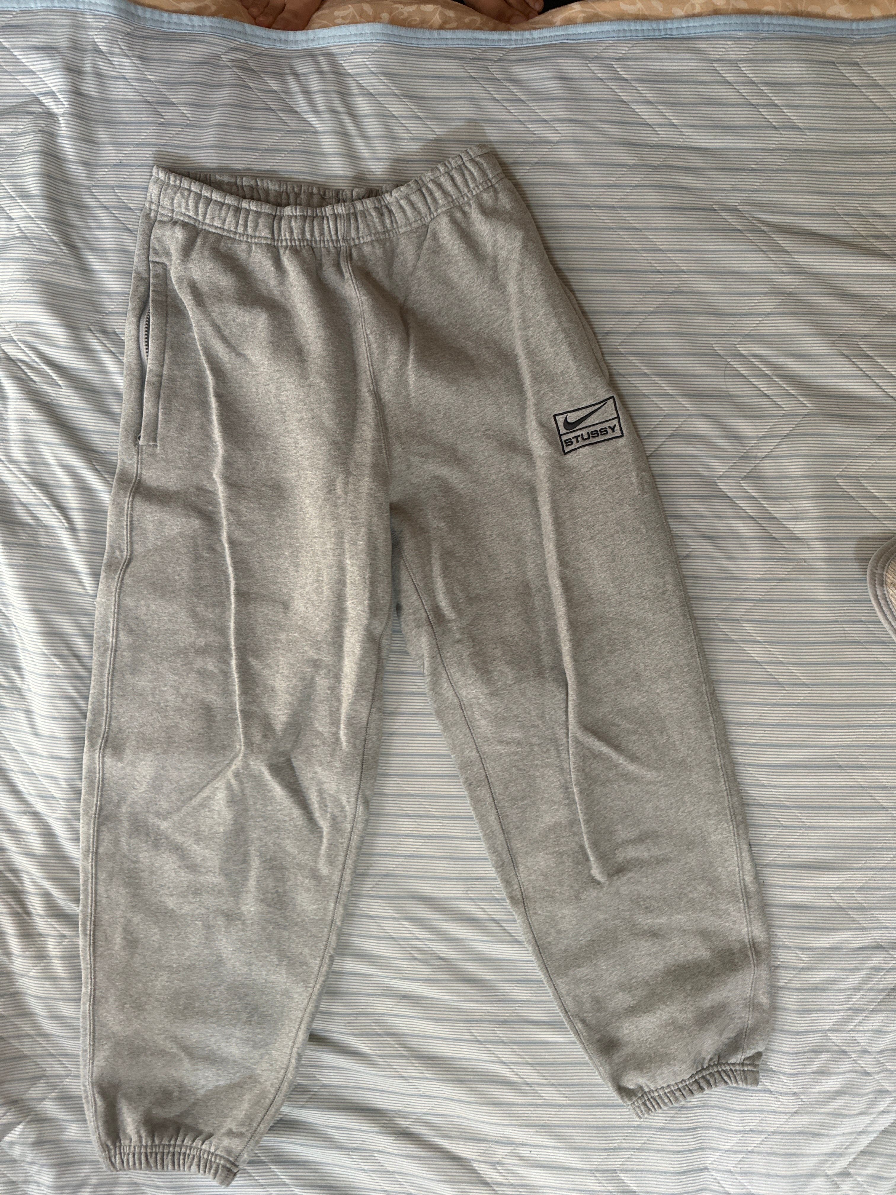 Stussy x Nike Fleece Pants (US Size) "Grey" DO9340-063