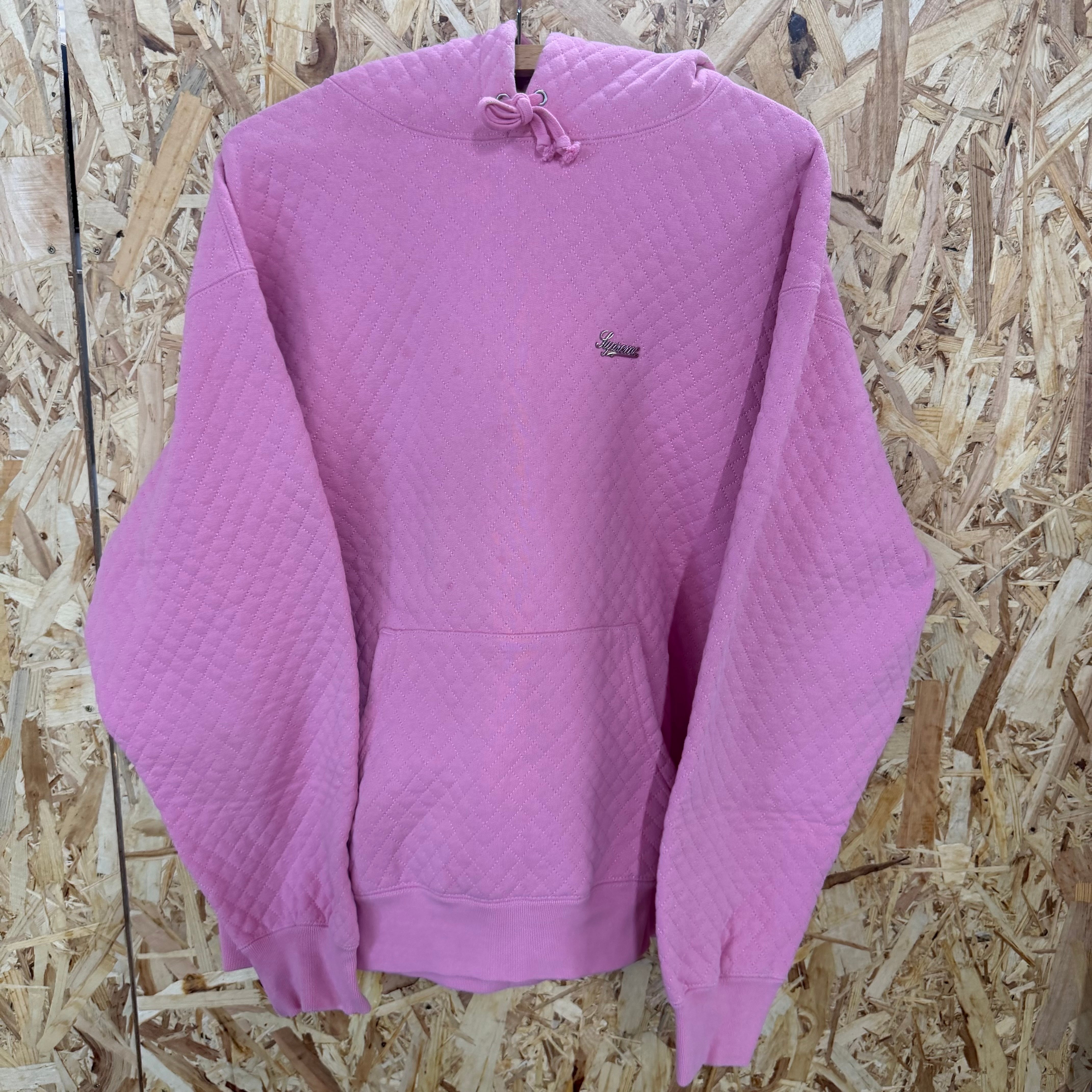 Supreme Micro Quilted Hooded Sweatshirt "Dusty Pink"