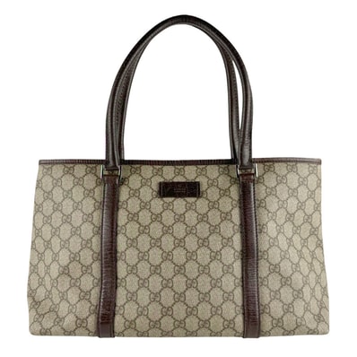 グッチ GUCCI ショルダーバッグ トートバッグ GGスプリームキャンバス ブラウン レディース 114595【中古】 z9460
