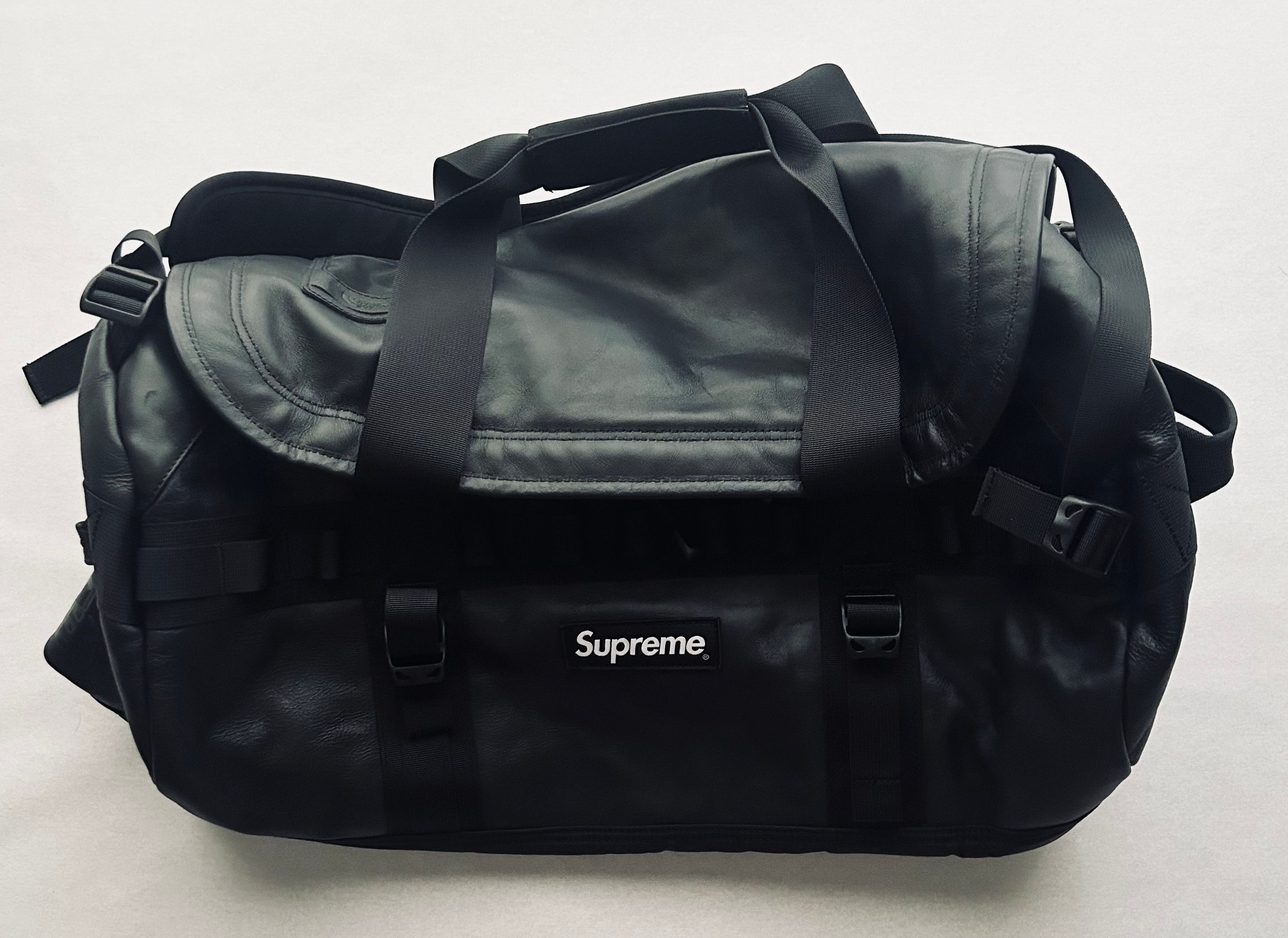 Supreme The North Face Leather Base Camp Duffel "Black"