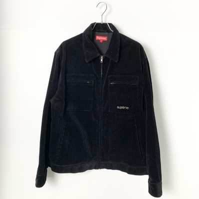 Supreme Corduroy Zip Jacket "Black"
