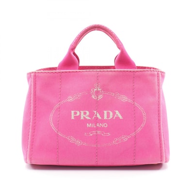 プラダ PRADA CANAPA カナパ ミニ トートバッグ バッグ キャンバス レディース ピンク系 BN2439 【中古】