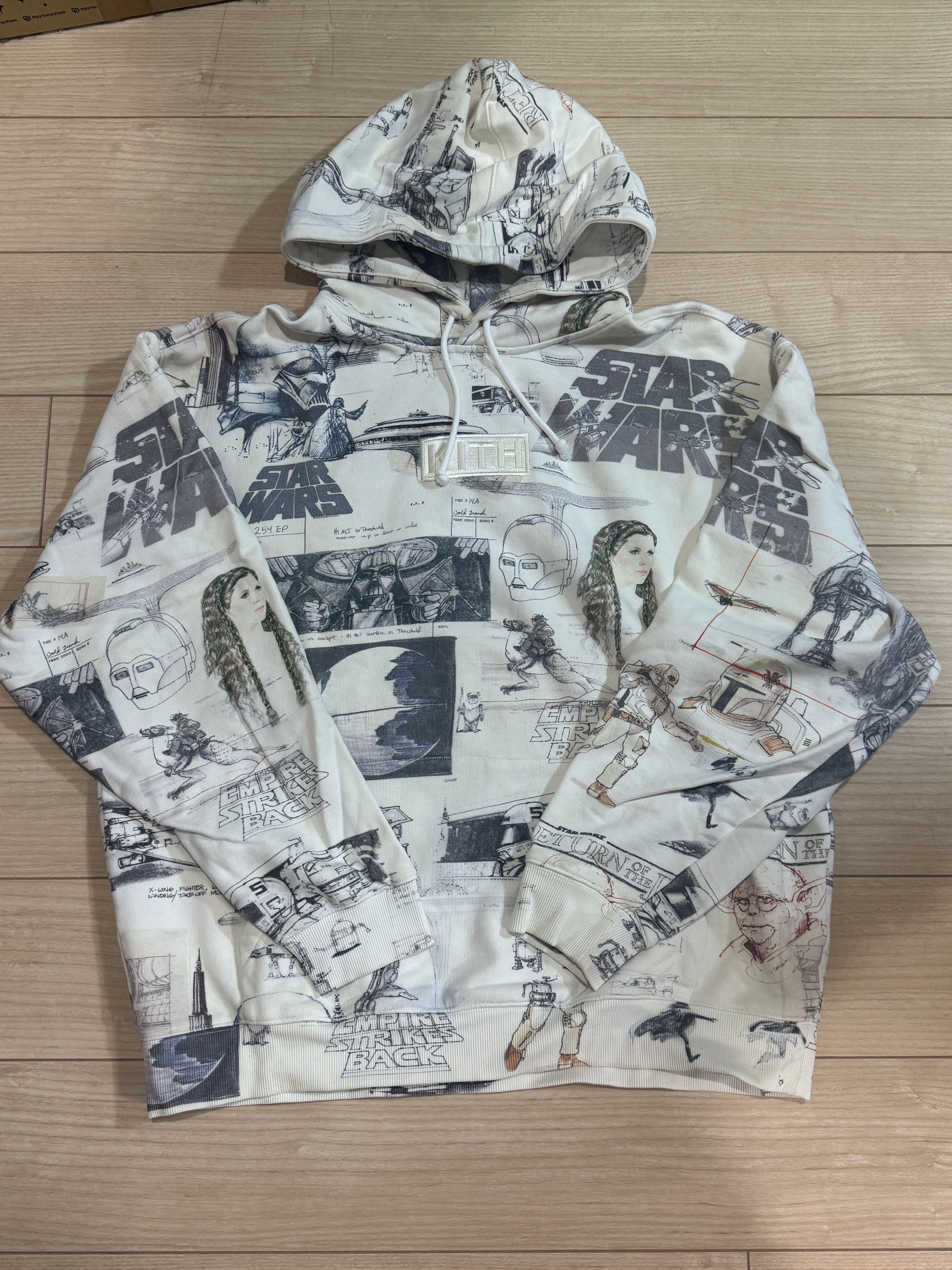 Kith Star Wars Sketches Hoodie "White"
