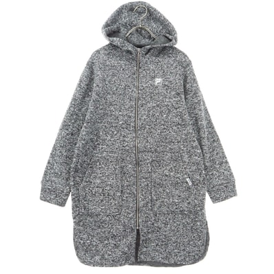 美品 FILA フィラ 裏起毛 長袖 ニットコート M グレー