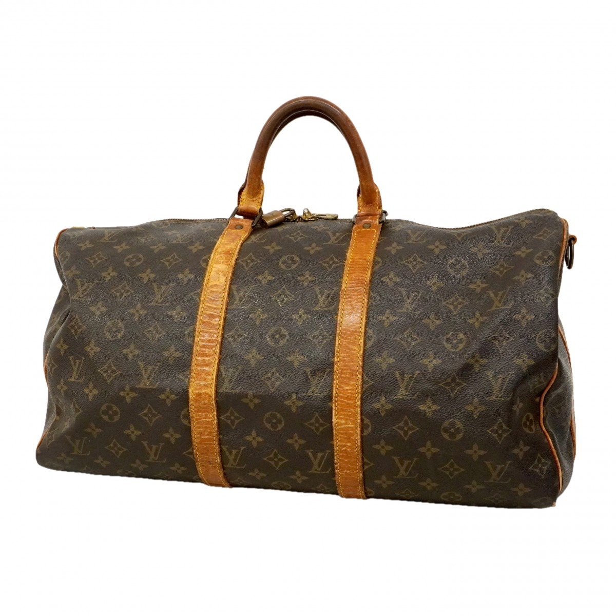 【6db1047】ルイヴィトン ボストンバッグ モノグラム キーポルバンドリエール50 M41416 ブラウン【中古】メンズ レディース ユニセックス
