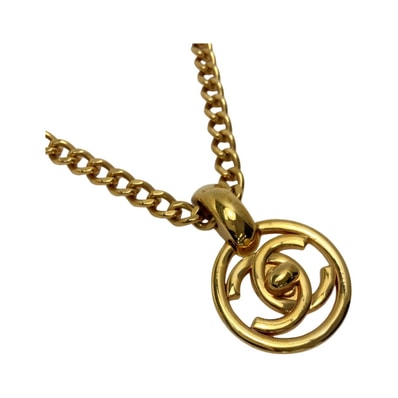 CHANEL シャネル ココマーク ラウンド ターンロック ネックレス 97P ゴールド GP