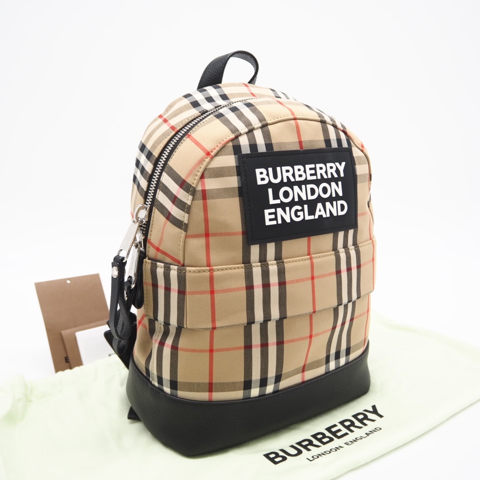 未使用 BURBERRY バーバリー キッズ ヴィンテージチェック バックパック 8031006 リュック・デイパック マルチカラー キャンバス キッズ