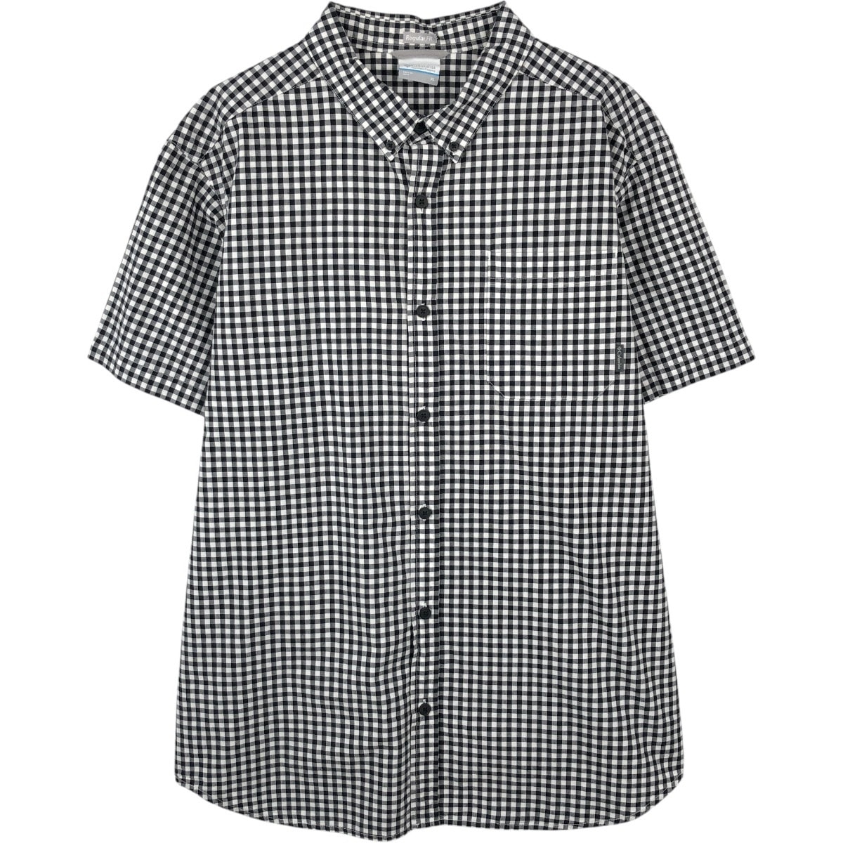 古着 コロンビア Columbia Regular Fit バッファローチェック 半袖 ボタンダウン チェックシャツ メンズXL相当/eaa665300