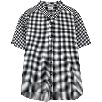 古着 コロンビア Columbia Regular Fit バッファローチェック 半袖 ボタンダウン チェックシャツ メンズXL相当/eaa665300