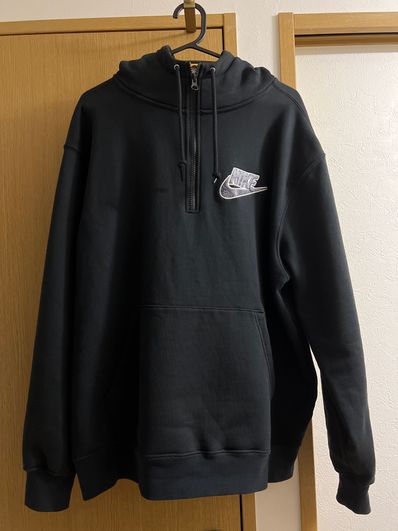 Supreme / Nike® Half Zip Hooded Sweatshirt "Black"