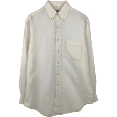 古着 ブルックスブラザーズ Brooks Brothers SPORT SHIRT 長袖 リネン ボタンダウンシャツ メンズS相当/eaa569003