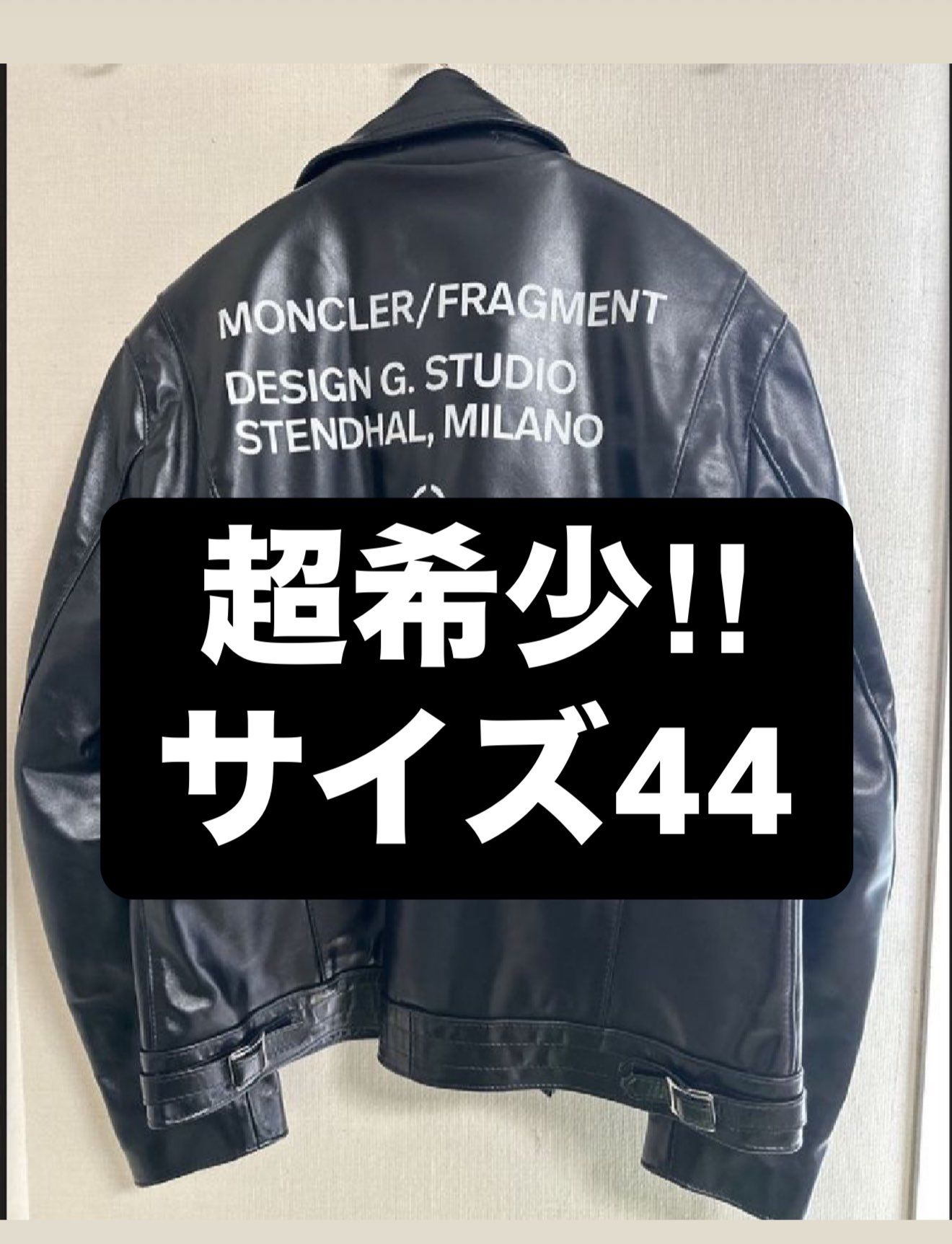 MONCLER x Fragment x Lewis Leather DWAYNE Leather Jkt "Black"