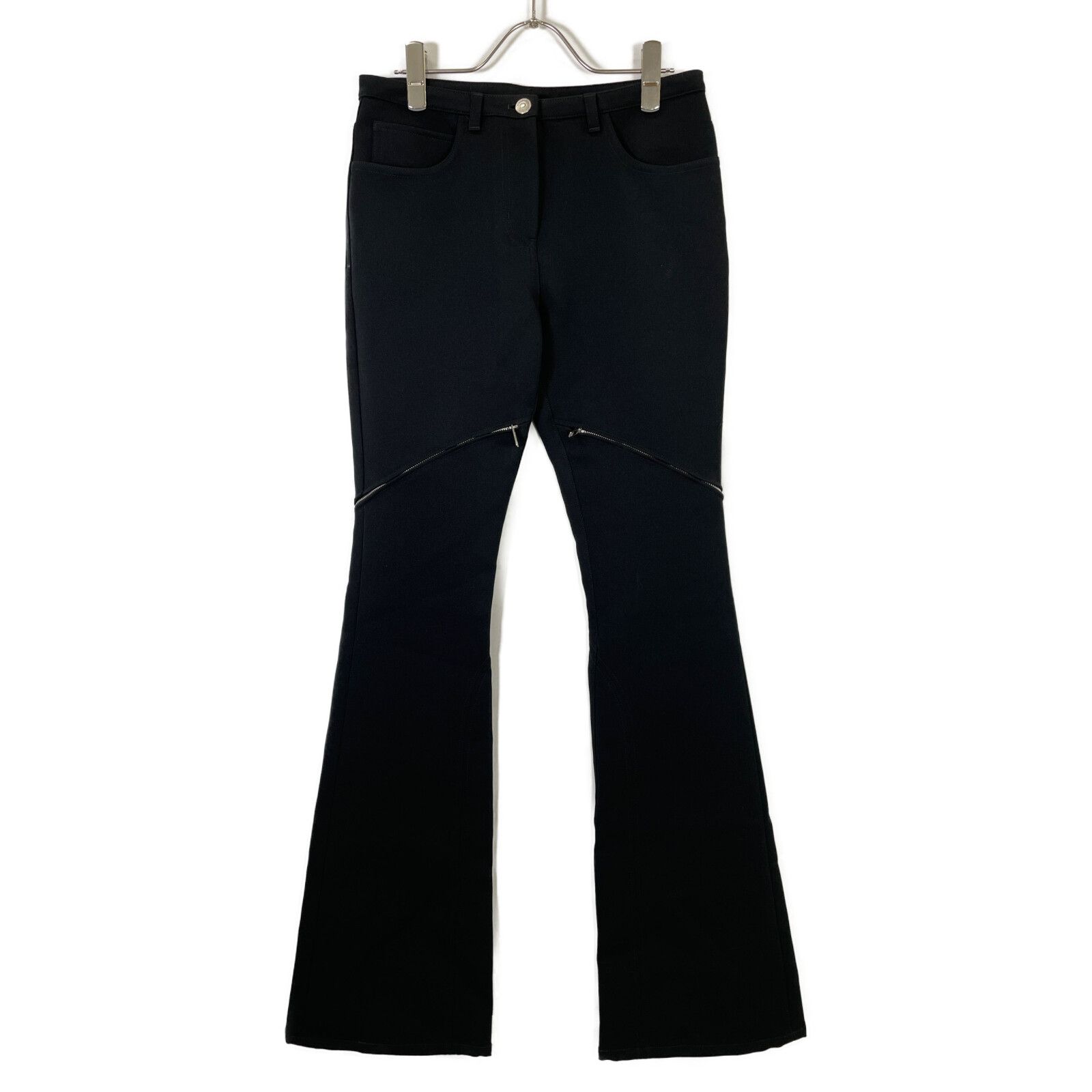 クレージュ 224CPA231PL00079999 黒 Ellipse Zipped Twill Pants 34