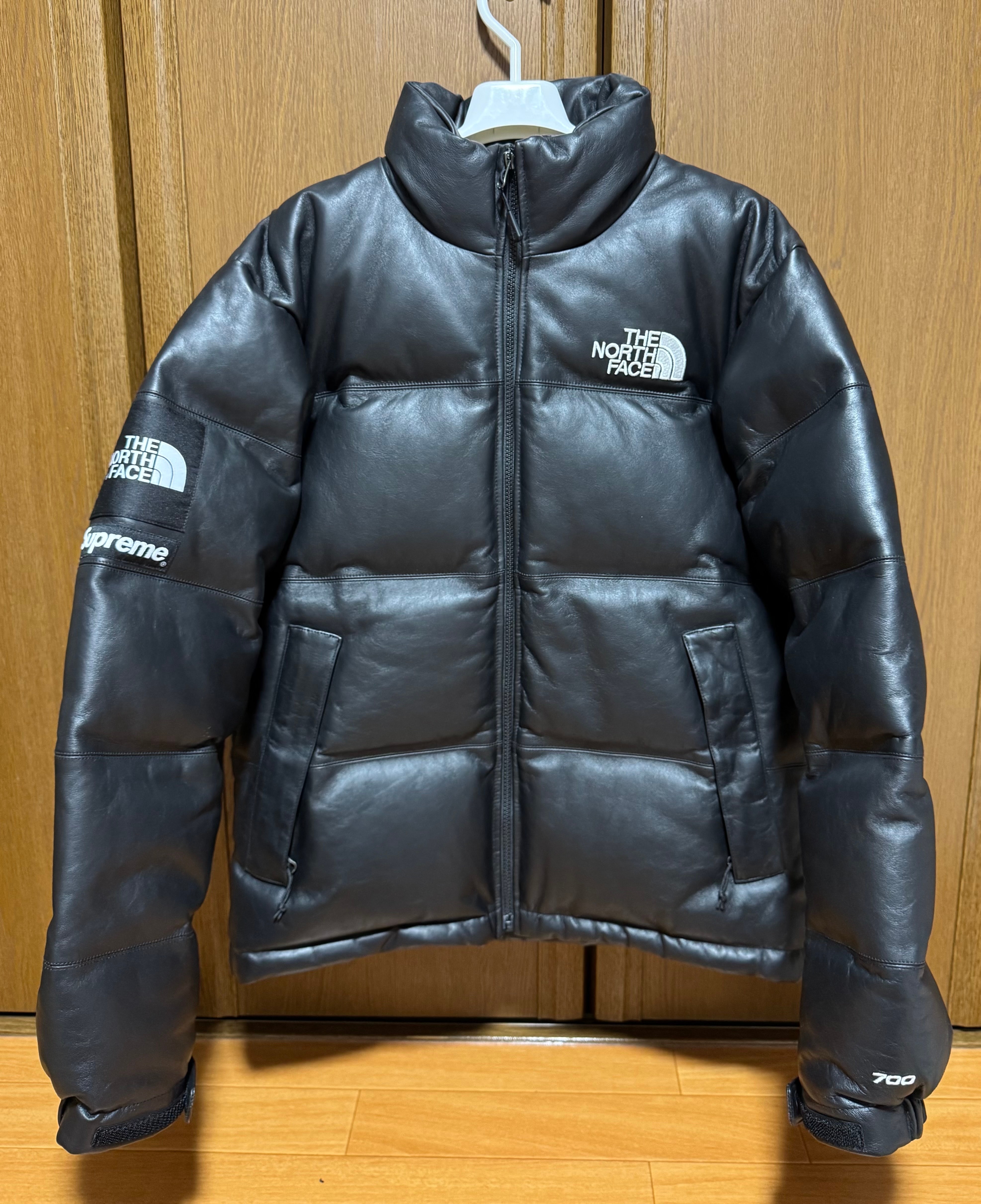 Supreme x The North Face Leather Nuptse Jacket "Black"