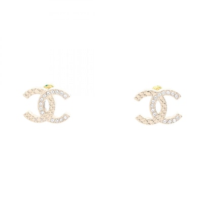 シャネル CHANEL ココマーク ピアス ジュエリー GP(ゴールドメッキ) ラインストーン レディース ゴールド系 【中古】