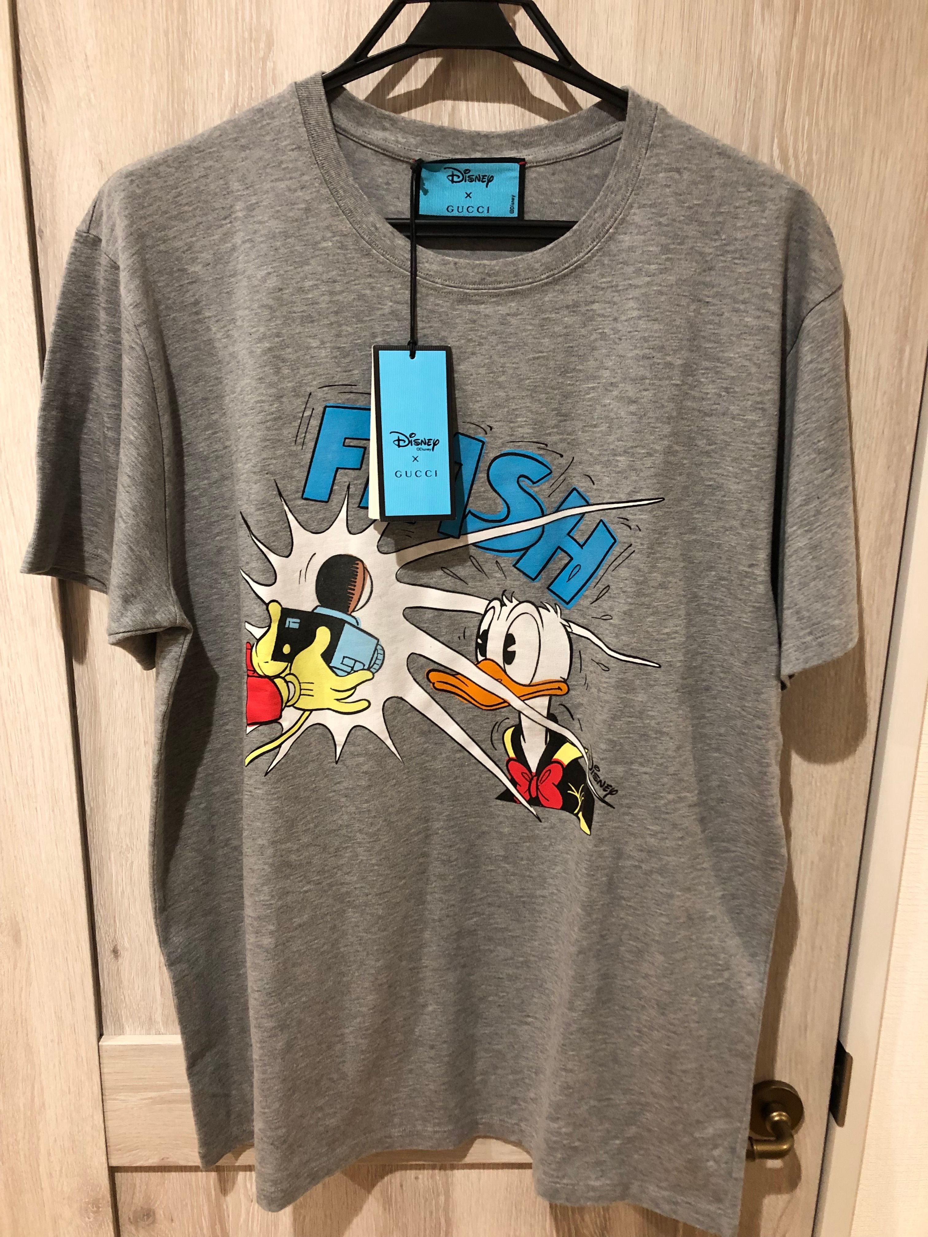 グッチ GUCCI ディズニーコラボ ドナルドダック Tシャツ グレー 