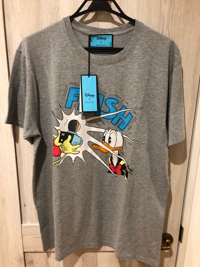 グッチ GUCCI ディズニーコラボ ドナルドダック Tシャツ グレー
