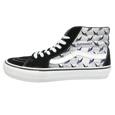 Supreme シュプリーム VANS バンズ 19SS VN0A45JDTEB x VANS バンズ ヴァンズ Sk8-Hi Pro スケートハイ プロ スエード キャンバス スニーカー ブラック系 28cm【美品】【中古】