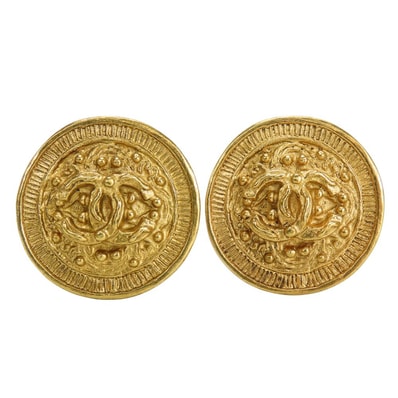 【中古】 シャネル イヤリング ココマーク メタル ゴールド メッキ アクセサリー 94A レディース 女性 CHANEL