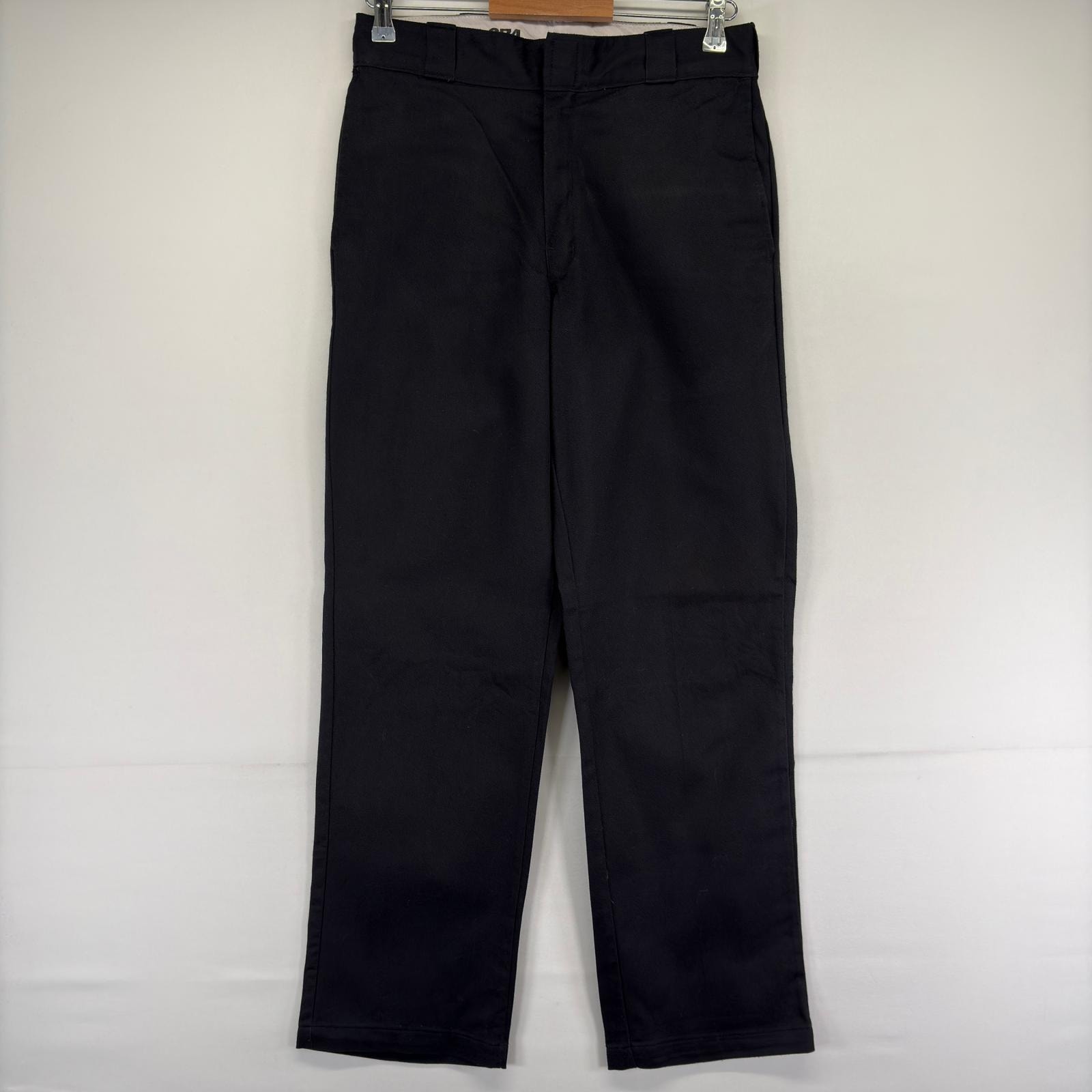 古着 ディッキーズ Dickies パンツ チノパン スラックス 874 ジッパーフライ ストレート w32 L32  ブラック メンズ