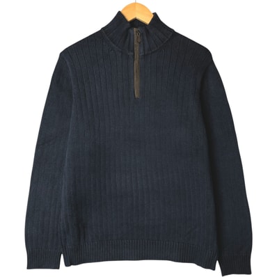 古着 ブルックスブラザーズ Brooks Brothers 346 リブ編み コットンニットハーフジップセーター メンズL相当/eaa577804