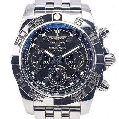 ブライトリング BREITLING AB01114K/BD88 クロノマット44 日本限定400本 ブラック 自動巻き メンズ 良品 箱・保証書付き 腕時計 R#148929