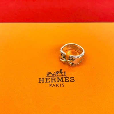 HERMES エルメス メキシコ リング シルバー925 K18イエローゴールド リング・指輪 7号 シルバー
71582