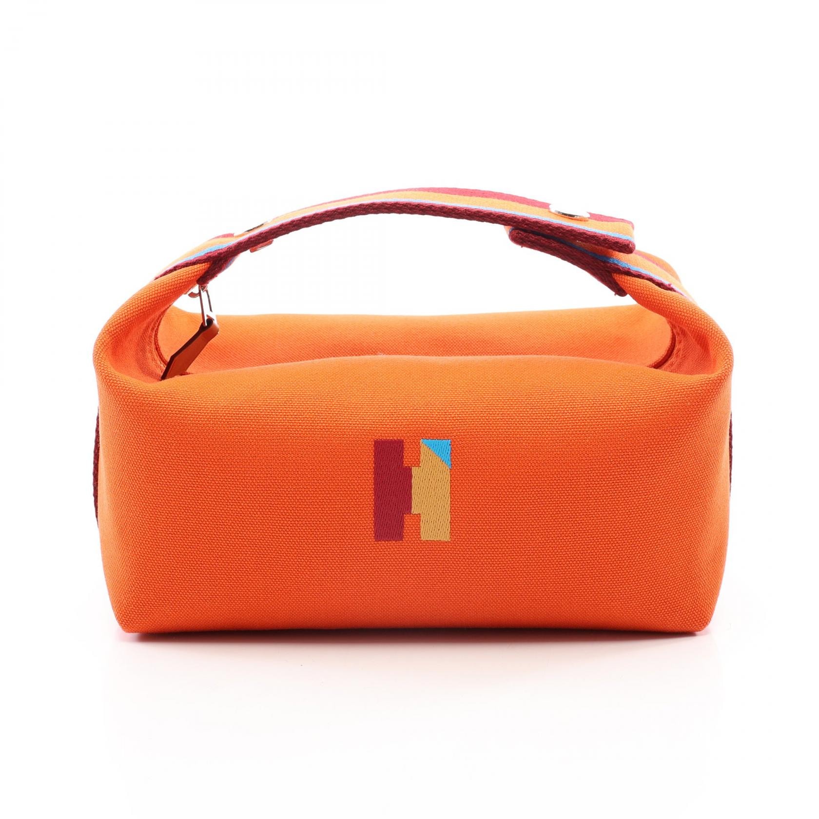 エルメス HERMES ブリッドアブラックPM ハンドバッグ バッグ キャンバス オレンジ レディース オレンジ系 / ボルドー系 104346M 【中古】