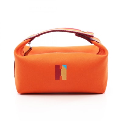 エルメス HERMES ブリッドアブラックPM ハンドバッグ バッグ キャンバス オレンジ レディース オレンジ系 / ボルドー系 104346M 【中古】