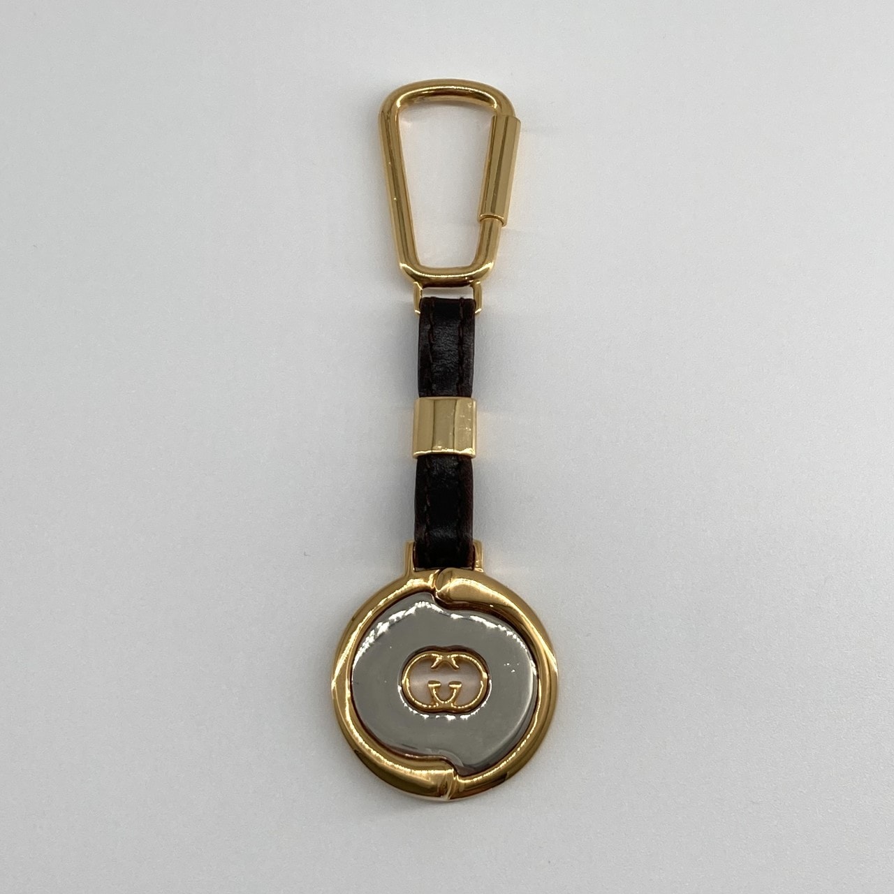 GUCCI(グッチ) インターロッキングG ヴィンテージ キーリング 33.9g ゴールド×シルバー