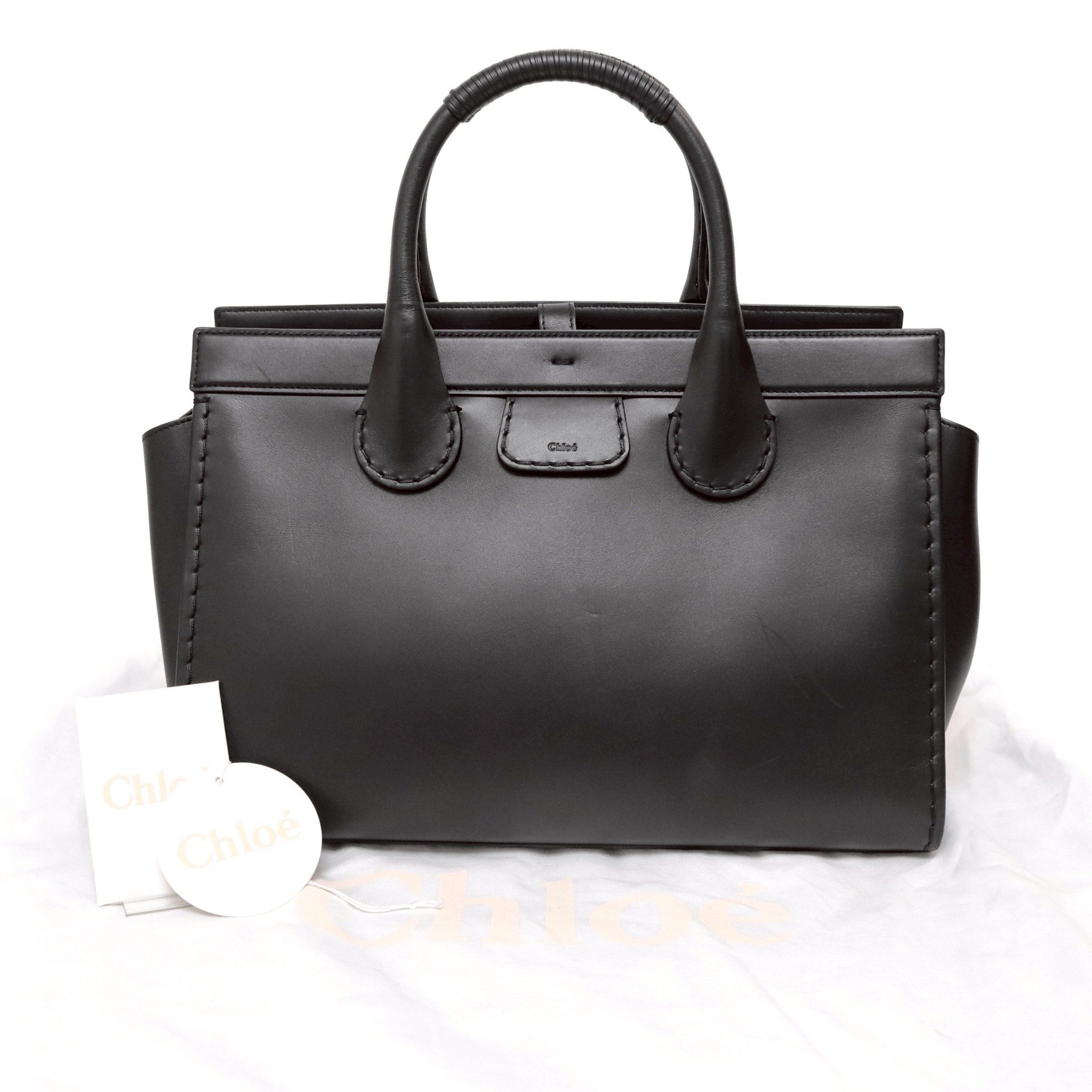 【極美品】CHLOE edith クロエ エディス ラージ トートバッグ 黒