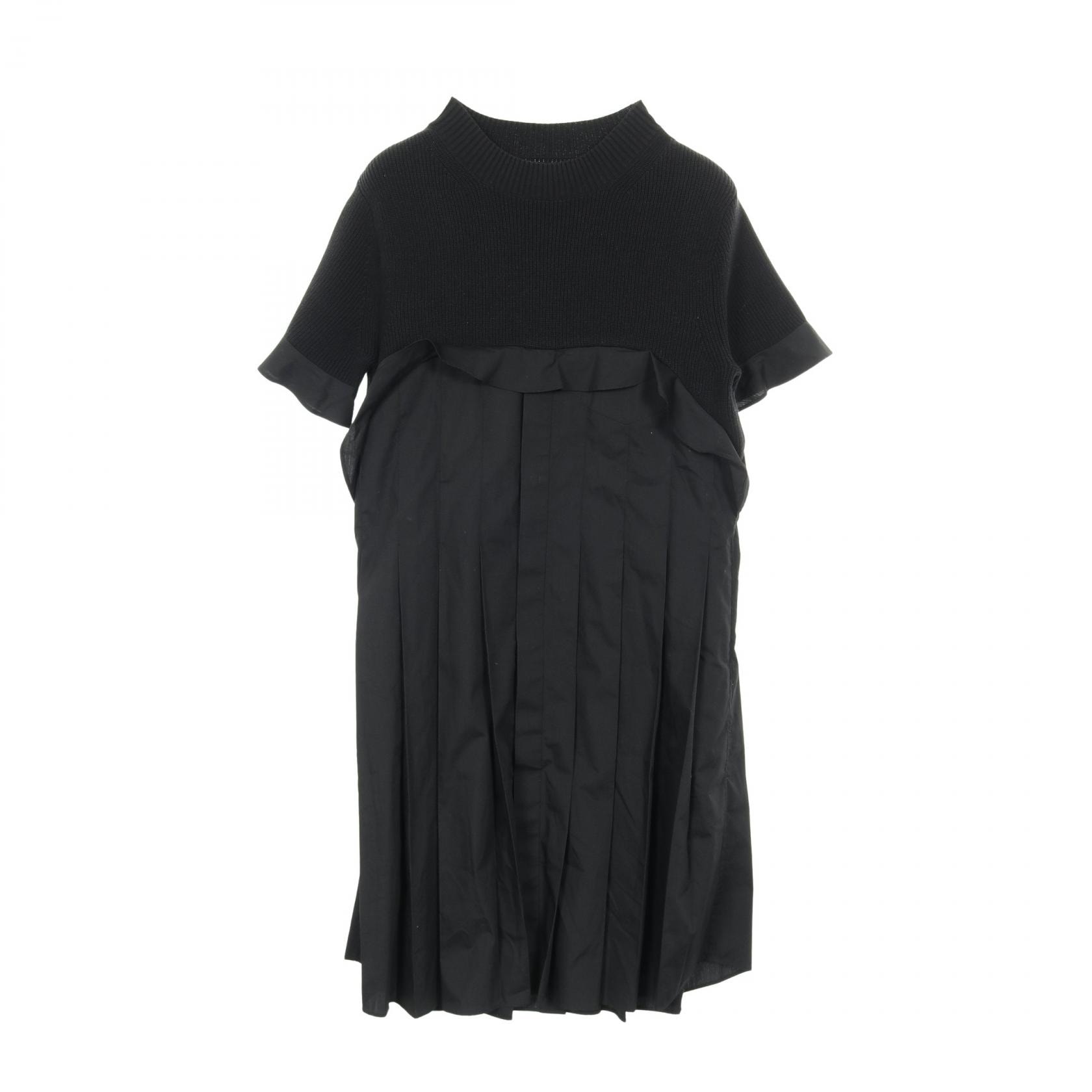 サカイ Sacai ワンピース 衣料品 トップス コットン レディース ブラック系 【中古】