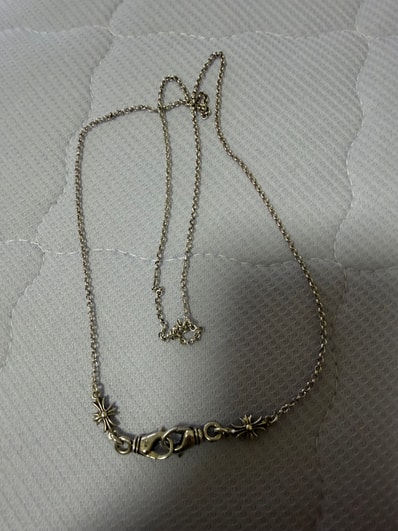 Chrome Hearts Necklace Multipurpose Roll Chain 30 inch 2 Lobster Clips Tiny E CH Plus "Silver"