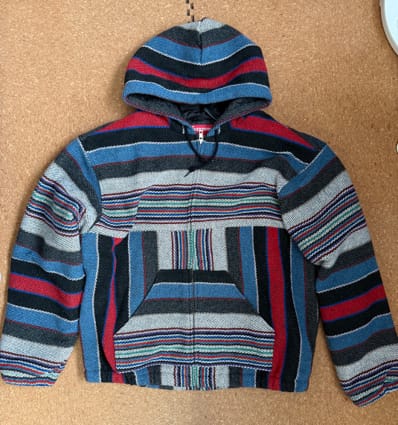 Supreme Woven Stripe Hooded Jacket "Black"