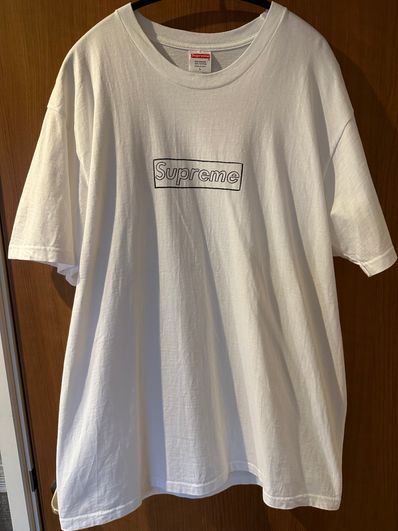 Supreme KAWS Chalk Logo Tee "White"