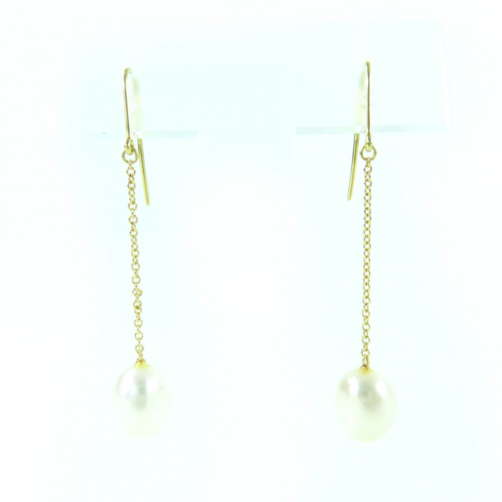 美品 ティファニー バイザヤード フレッシュウォーターパール ドロップ ピアス