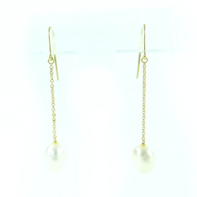 美品 ティファニー バイザヤード フレッシュウォーターパール ドロップ ピアス