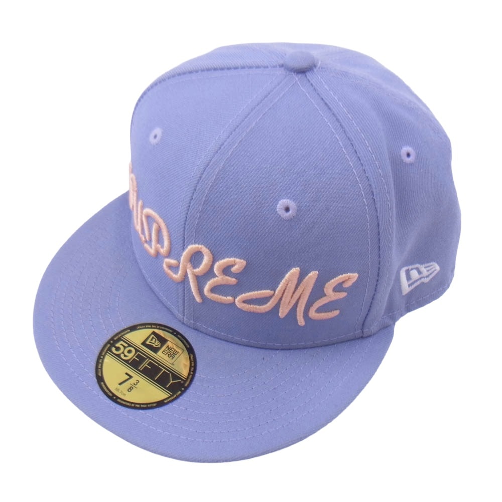 Supreme シュプリーム 帽子 23SS Script New Era Cap スクリプト ニューエラ キャップ パープル系 58.7cm【中古】