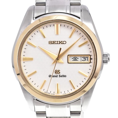セイコー SEIKO SBGT038/9F83-0AJ0 グランドセイコー デイデイト K18YG ベゼル ホワイト クォーツ メンズ 良品 腕時計 B#149437